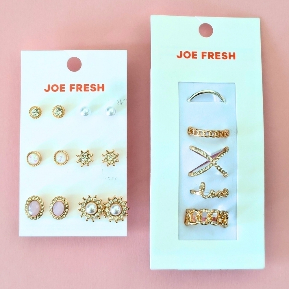 Brand New Joe Fresh Earrings and Rings